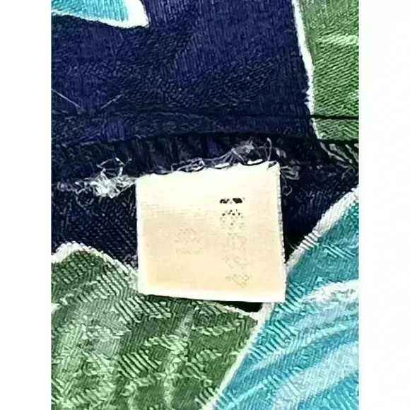 Victoria's Secret Vintage Sz S Shell Print Pajama Top Blouse Blue Gold Label Fun - Picture 13 of 13